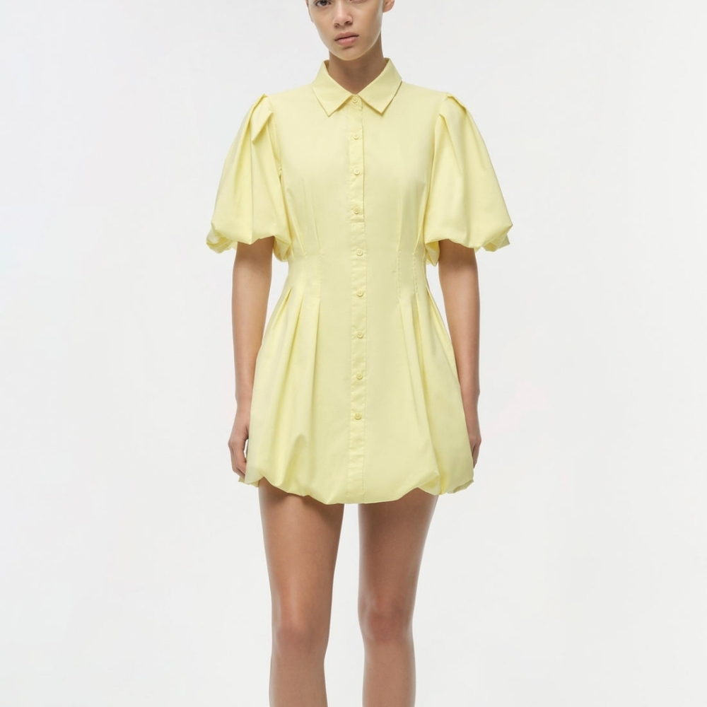 SIMKHAI Cleo Cotton Mini Dress - Picture 1 of 11